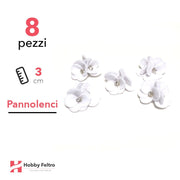 Acquista online fiocchetti Strass in pannolenci di color Bianco. Fiocchetti in pannolenci, perfetti per decorazioni.