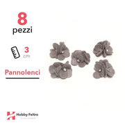 Acquista online fiocchetti Strass in pannolenci di color Grigio. Fiocchetti in pannolenci, perfetti per decorazioni.
