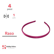Cerchietto per capelli color Fucsia - 1cm Kit 4 Pezzi COD.6