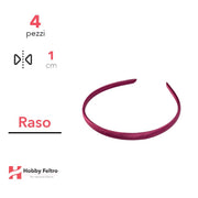 Cerchietto per capelli color Ciclamino - 1cm Kit 4 Pezzi COD.8