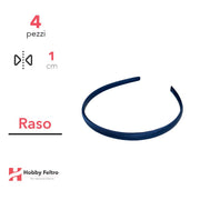 Cerchietto per capelli color Blu Navy - 1cm Kit 4 Pezzi COD.31