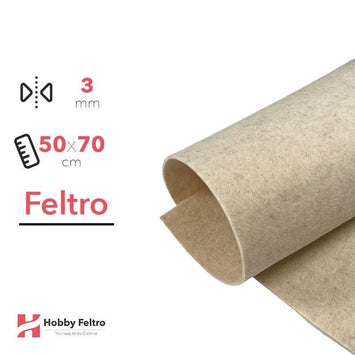Feltro Avorio Melange 50x70cm 3mm COD.57new