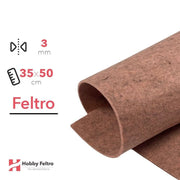 Feltro Rosa Antico Melange 35x50cm 3mm COD.78