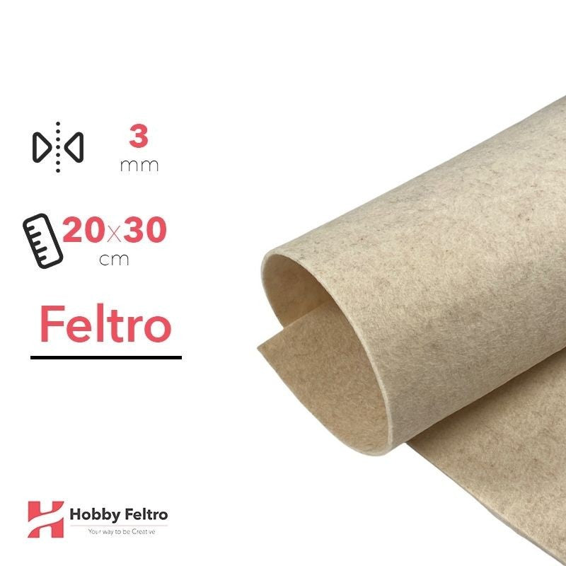 Feltro Avorio Melange 20x30cm 3mm COD.57new