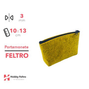 Portamonete in feltro Giallo Mèlange 3mm 10x13cm COD.2206