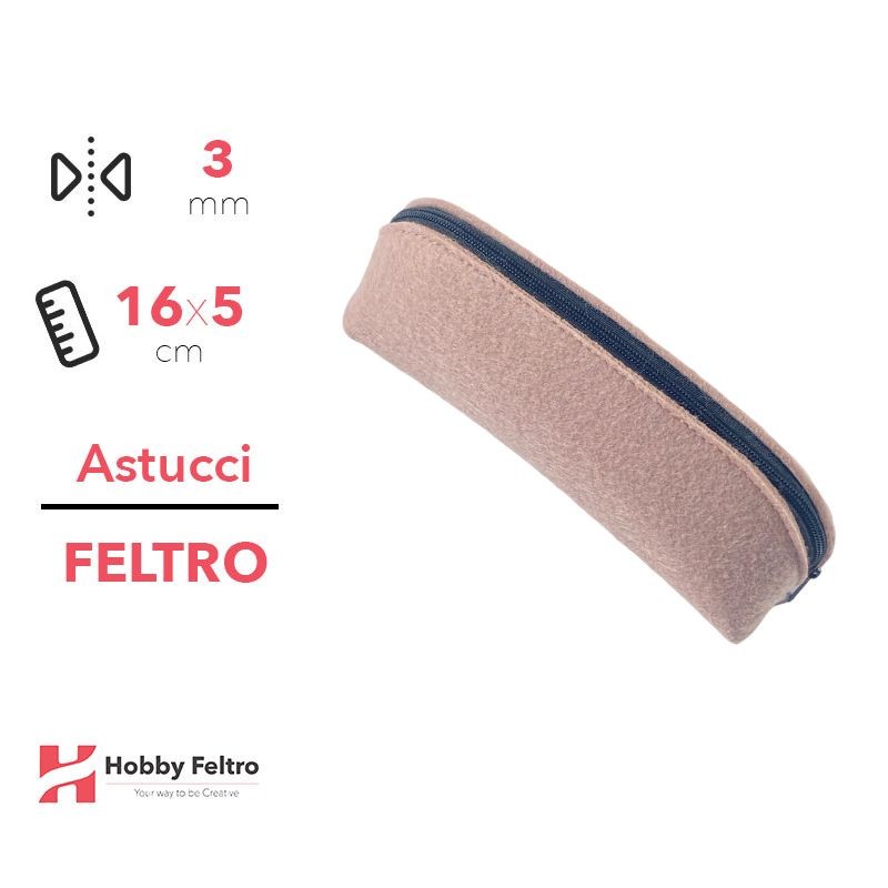 Astucci in feltro Cipria 3mm 16x5cm COD.2202