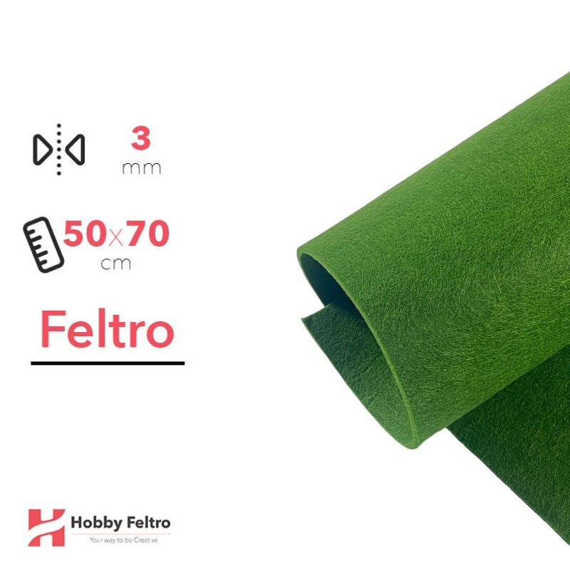 Feltro Verde Prato 50x70cm 3mm COD.2204