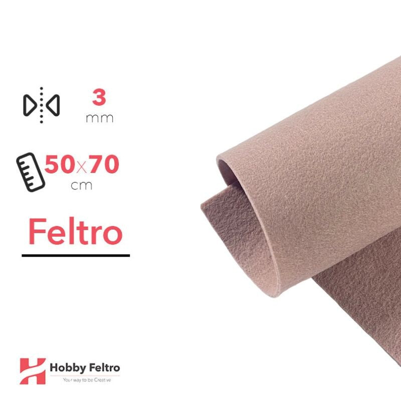 Feltro Cipria 50x70cm 3mm COD.2202