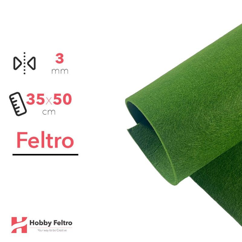 Feltro Verde Prato 35x50cm 3mm COD.2204