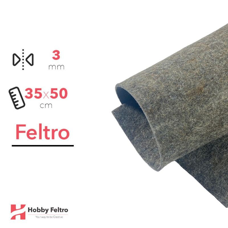 Feltro Marrone Mèlange 35x50cm 3mm COD.2205