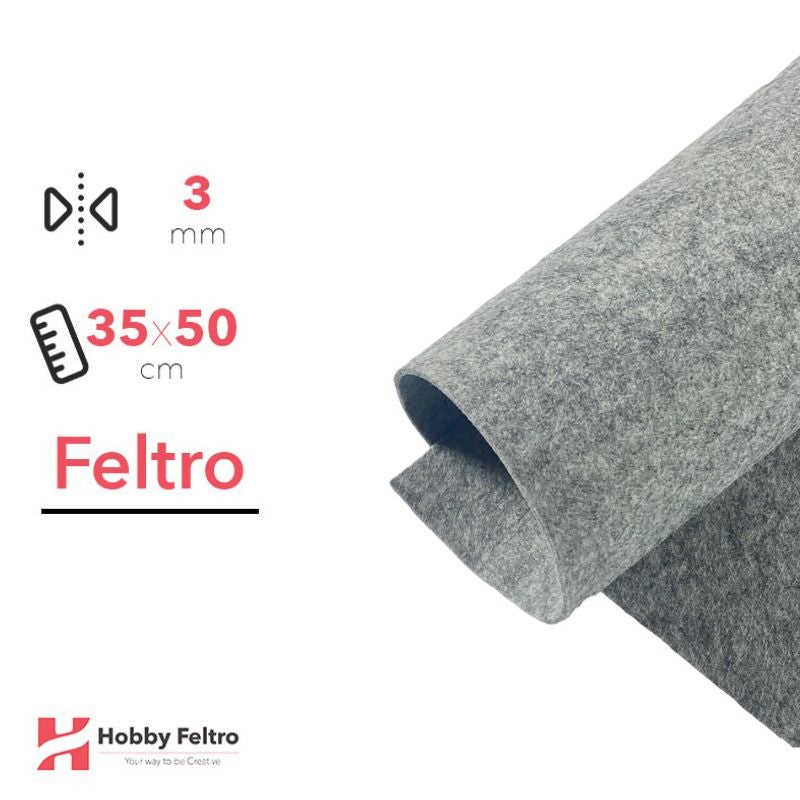 Feltro Grigio 35x50cm 3mm COD.2209