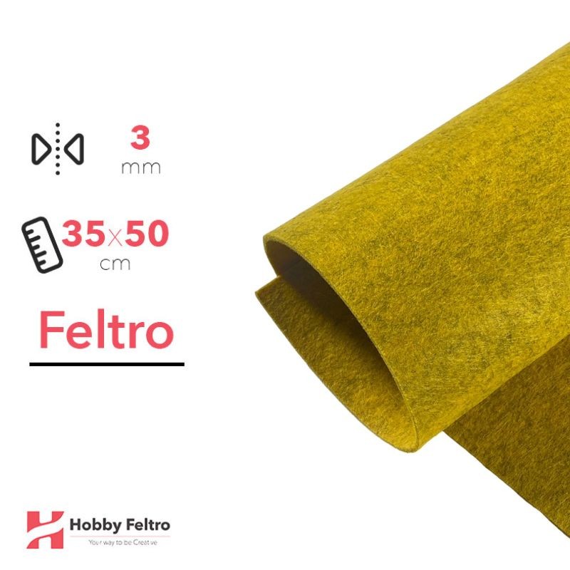Feltro Giallo Mèlange 35x50cm 3mm COD.2206