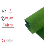 Feltro Verde Prato 20x30cm 3mm COD.2204