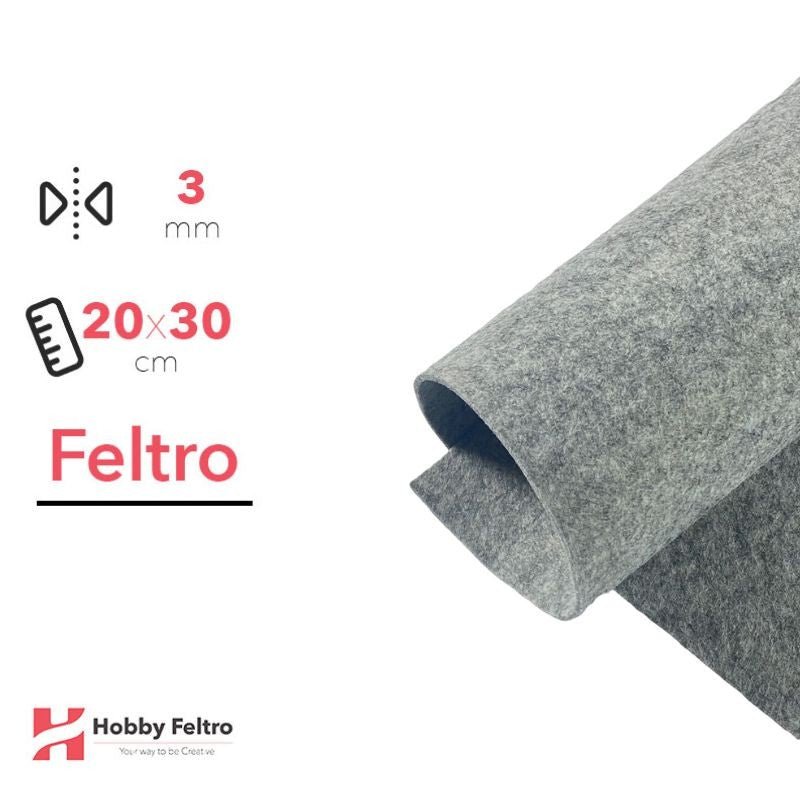 Feltro Grigio 20x30cm 3mm COD.2209