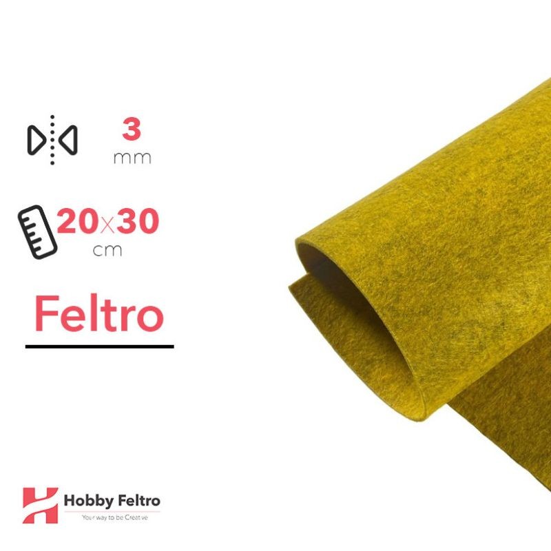 Feltro Giallo Mèlange 20x30cm 3mm COD.2206