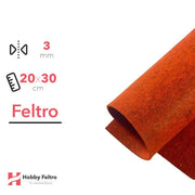 Feltro Arancio Mèlange 20x30cm 3mm COD.2207