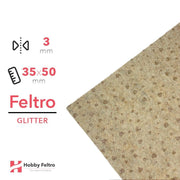Feltro Glitterato cuori Sabbia 3mm 35x50cm COD.HEARTH5