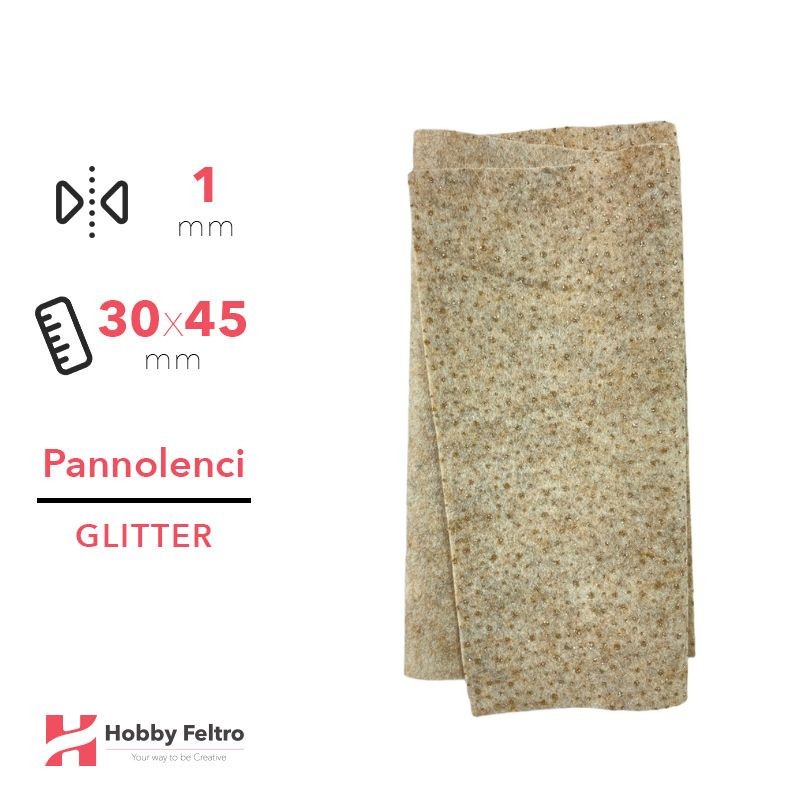 Pannolenci Glitter pois Sabbia 30x45cm 1mm COD.DOT5