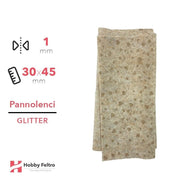Pannolenci Glitter Cuore Sabbia 30x45cm 1mm COD.HEARTH5