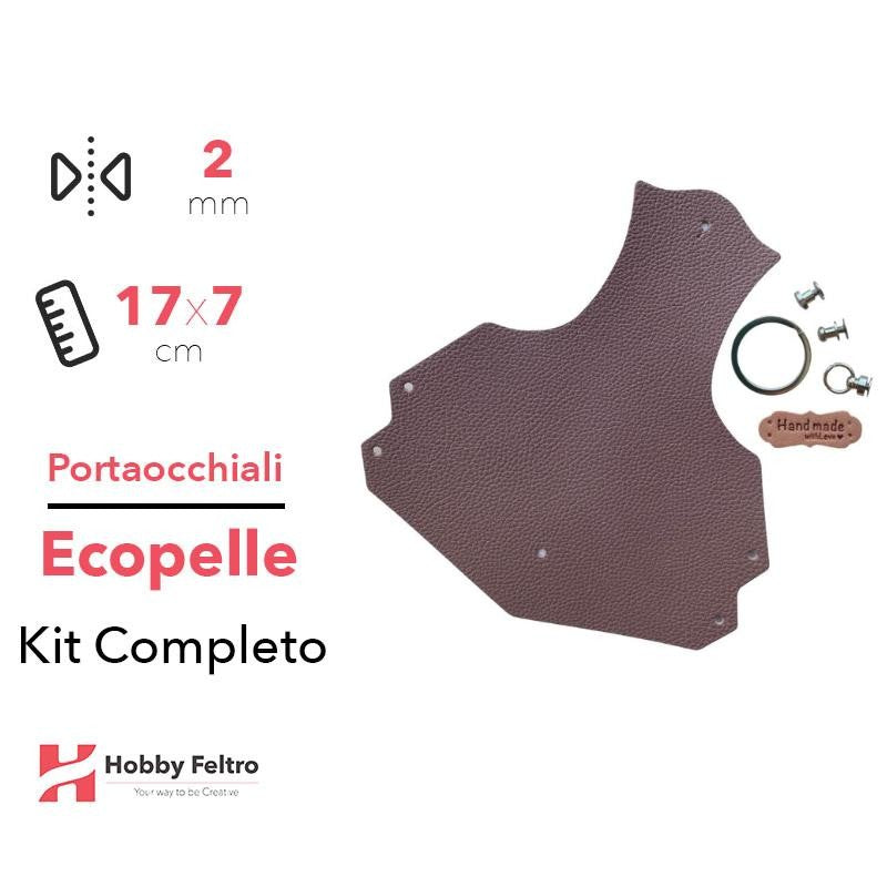 Portaocchiali Ecopelle Antico Scuro COD.61