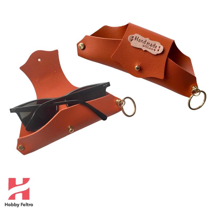 Portaocchiali Ecopelle Arancio COD.19