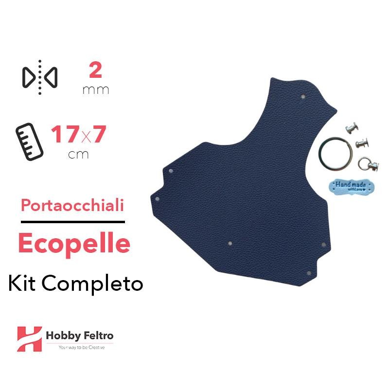 Portaocchiali Ecopelle Blu Notte COD.6