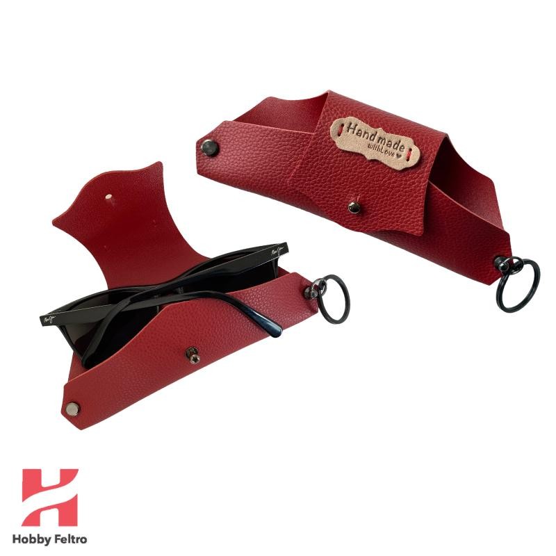 Portaocchiali Ecopelle Bordeaux COD.8