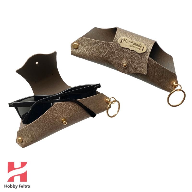 Portaocchiali Ecopelle Bronzo COD.45A