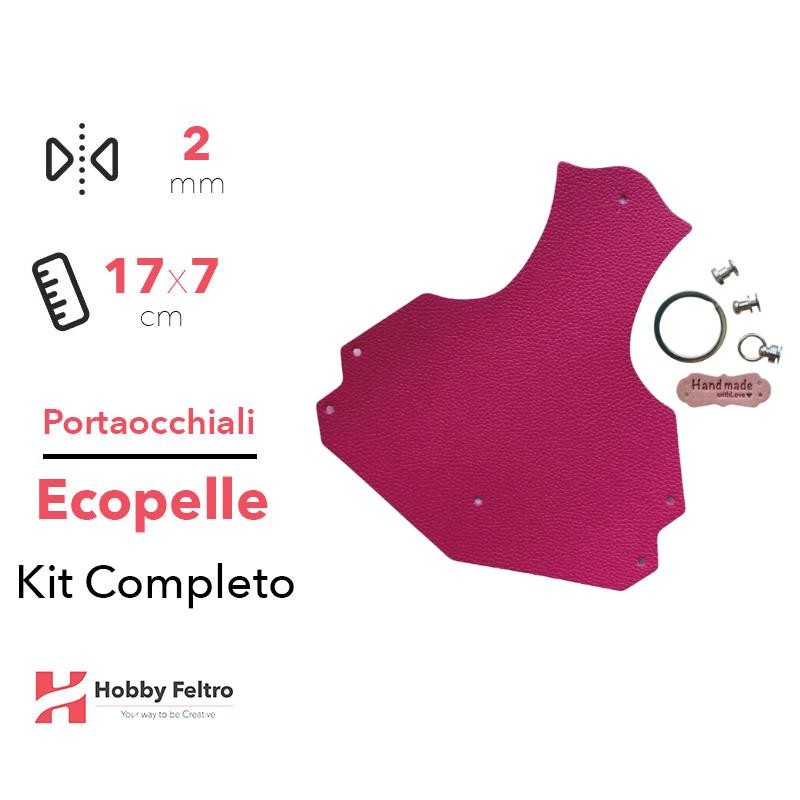 Portaocchiali Ecopelle Fucsia COD.42
