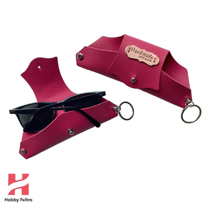 Portaocchiali Ecopelle Fucsia COD.42