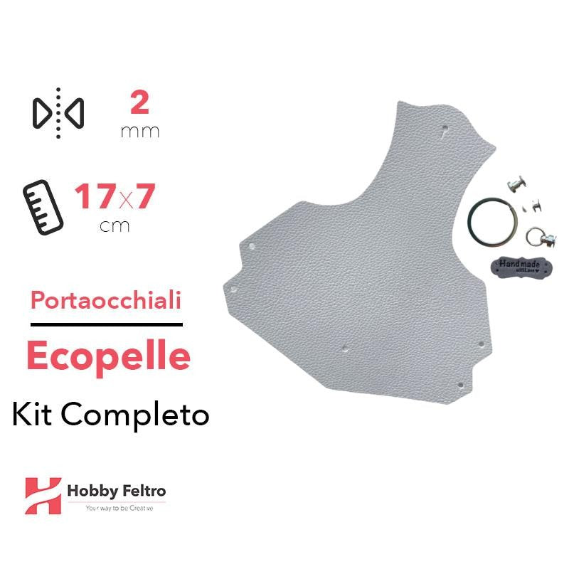 Portaocchiali Ecopelle Grigio COD.27