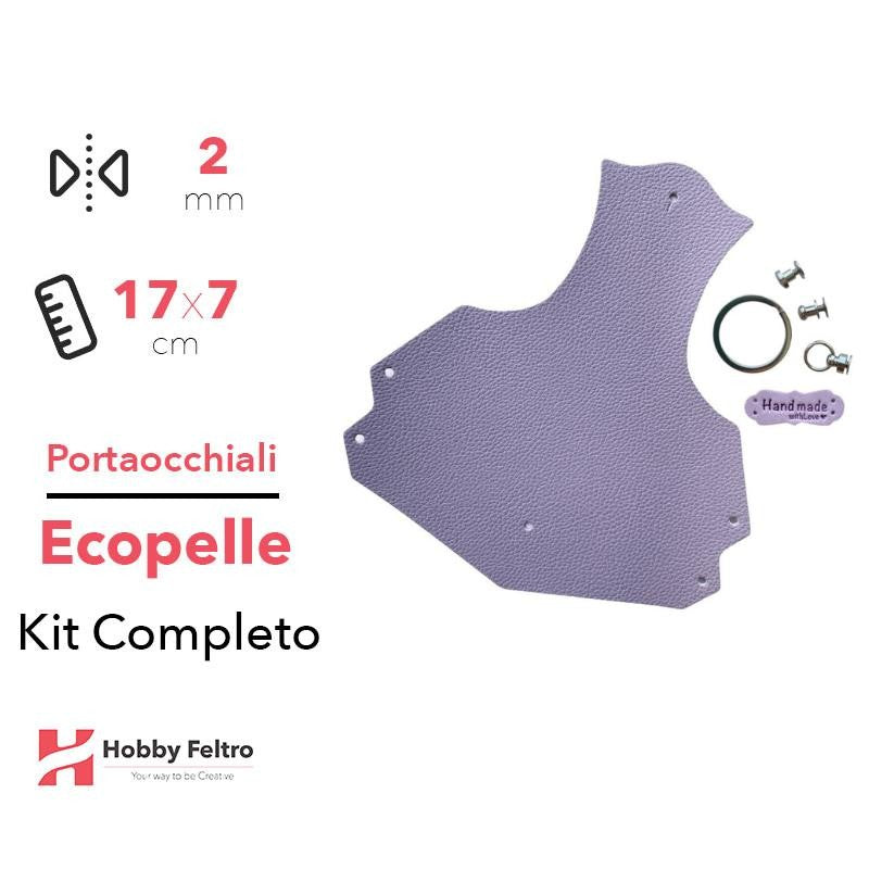 Portaocchiali Ecopelle Lilla COD.26