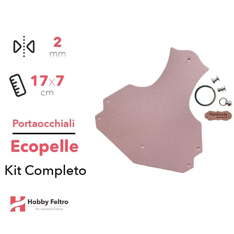 Portaocchiali Ecopelle Rosa Antico COD.51