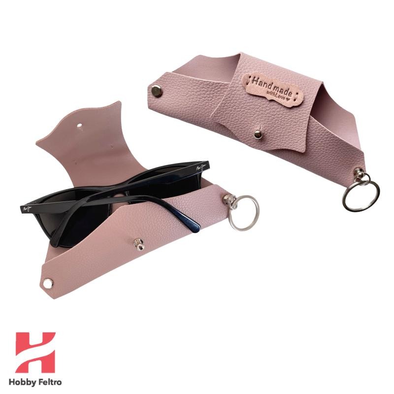 Portaocchiali Ecopelle Rosa Antico COD.51