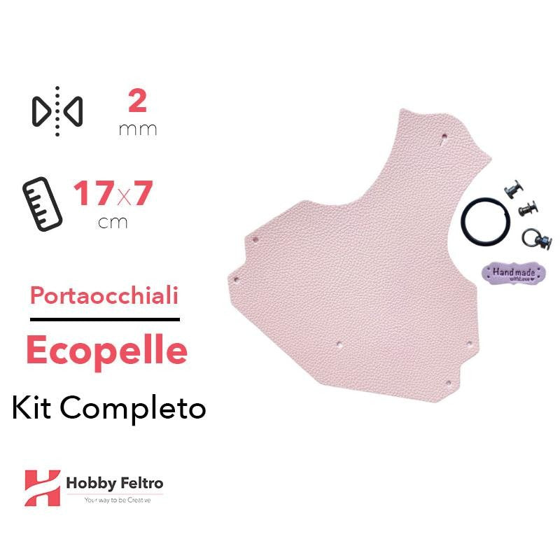 Portaocchiali Ecopelle Rosa Chiaro COD.35