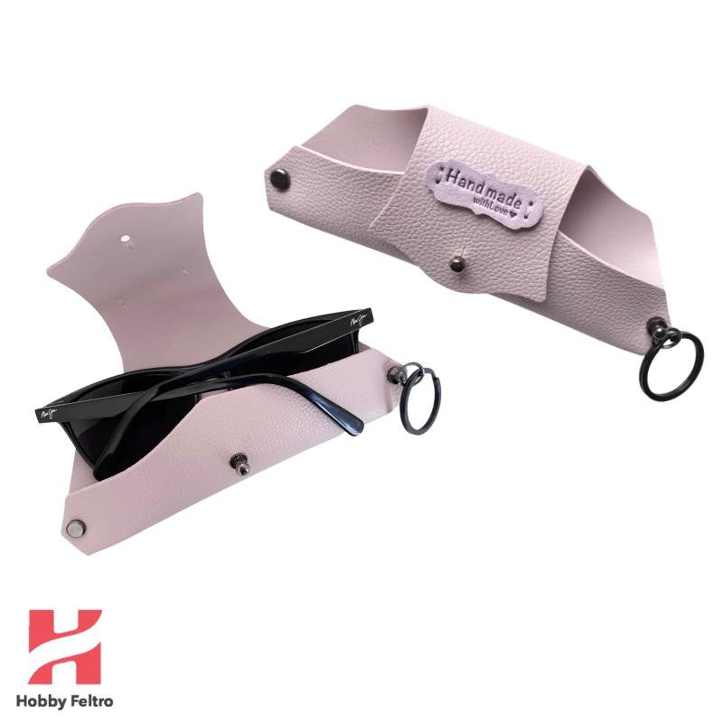 Portaocchiali Ecopelle Rosa Chiaro COD.35