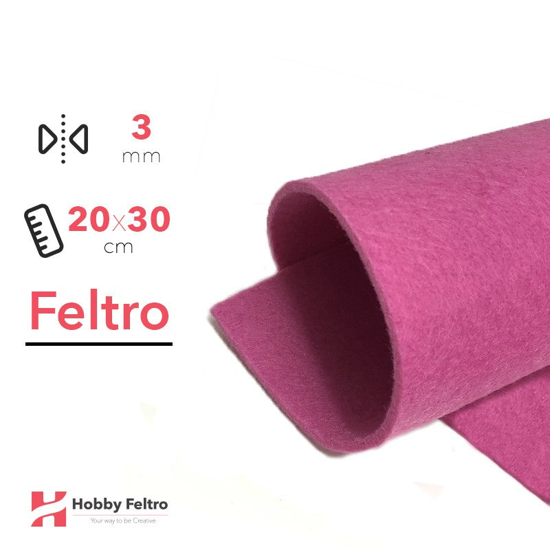 Feltro 20x30cm 3mm Rosa Shocking COD.06