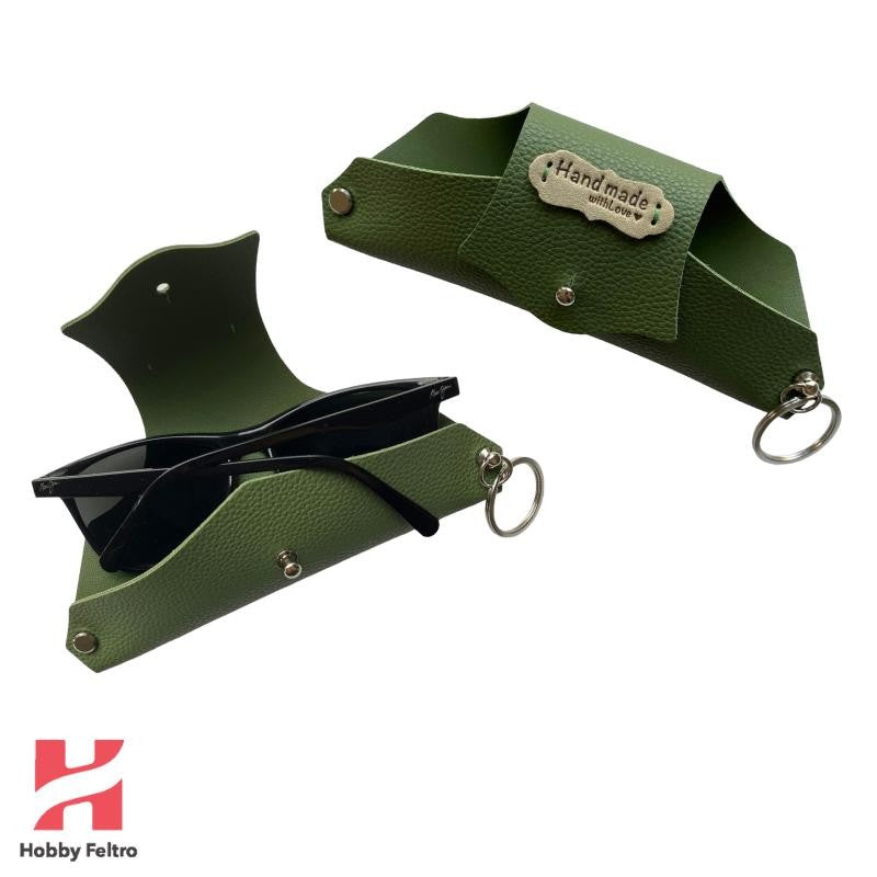 Portaocchiali Ecopelle Verde COD.43