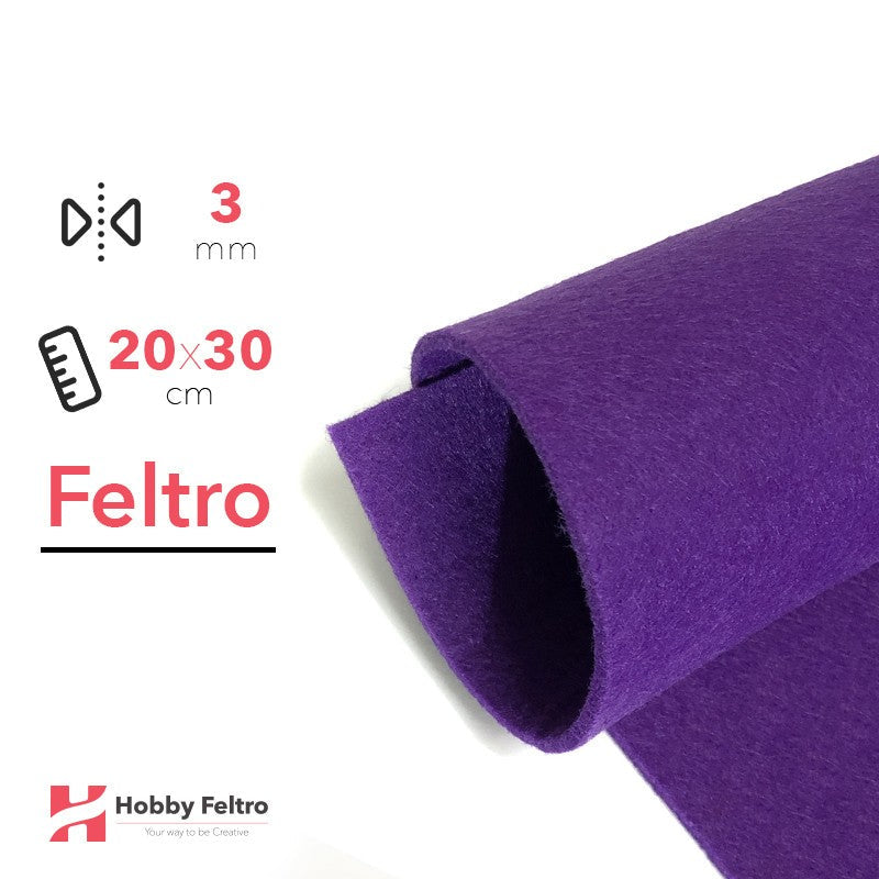 Feltro 20x30cm 3mm Viola COD.12