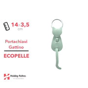 Portachiavi Gattino Ecopelle Verdino COD.95