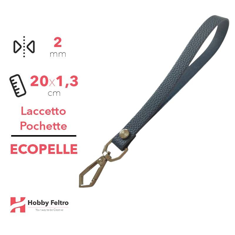 Laccetto Pochette Ecopelle Blu Notte COD.6