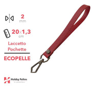 Laccetto Pochette Ecopelle Bordeaux COD.8