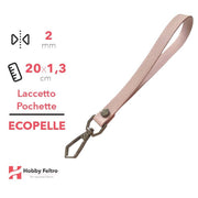 Laccetto Pochette Ecopelle Cipria COD.29