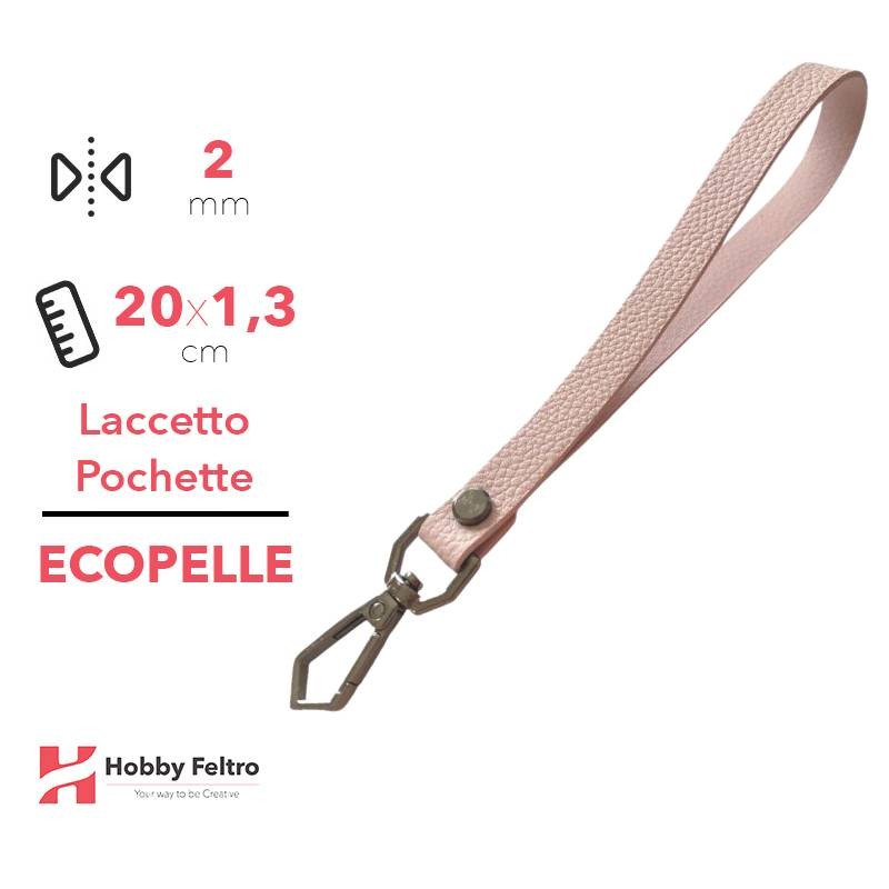Laccetto Pochette Ecopelle Cipria COD.29
