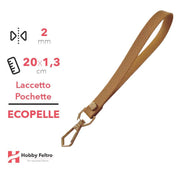 Laccetto Pochette Ecopelle Giallo Ocra COD.48