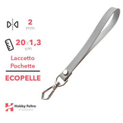 Laccetto Pochette Ecopelle Grigio COD.27