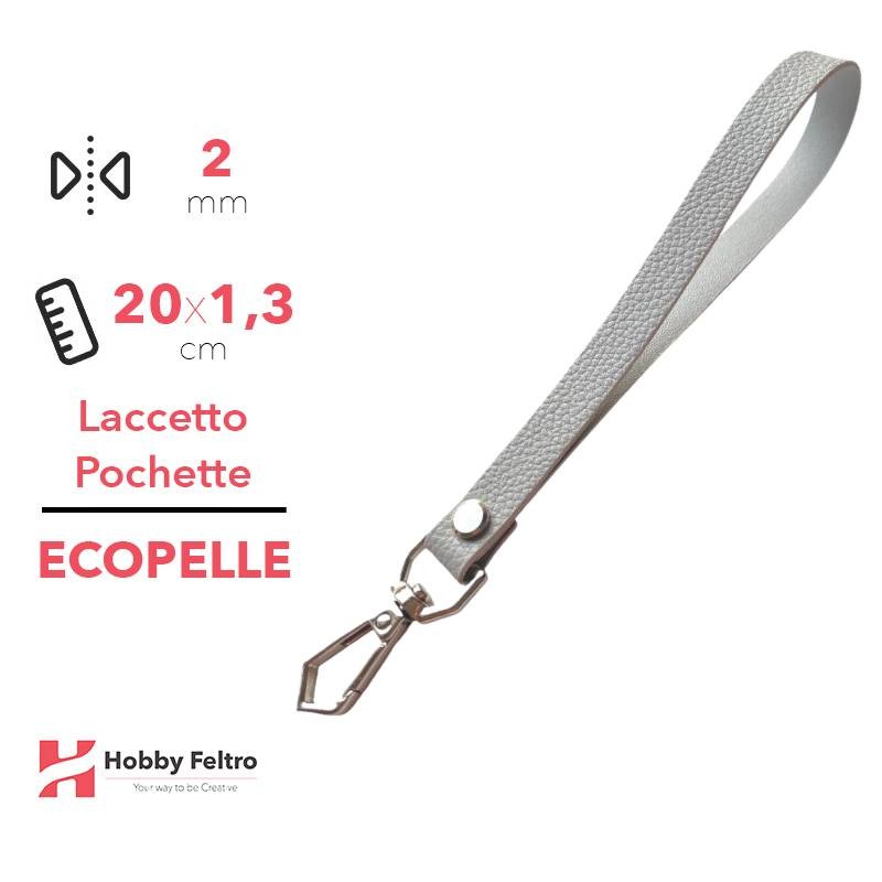 Laccetto Pochette Ecopelle Grigio COD.27