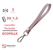 Laccetto Pochette Ecopelle Rosa Antico COD.51