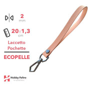 Laccetto Pochette Ecopelle Salmone Chiaro COD.94