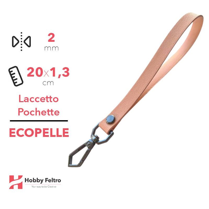 Laccetto Pochette Ecopelle Salmone Chiaro COD.94